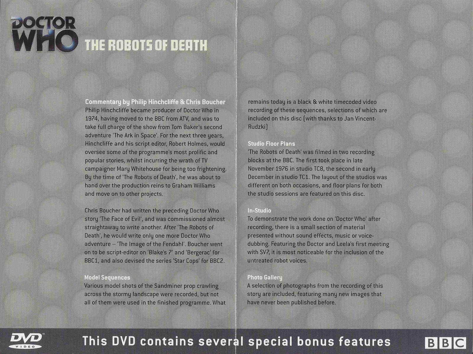 Inserts from BBCDVD 1012